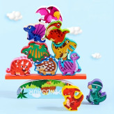 بازی تعادلی چوبی کودکانه شامل قطعات رنگی برای تقویت تمرکز و مهارتهای حرکتی