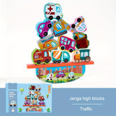 بازی تعادلی چوبی کودکانه شامل قطعات رنگی برای تقویت تمرکز و مهارتهای حرکتی