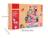 بازی تعادلی چوبی کودکانه شامل قطعات رنگی برای تقویت تمرکز و مهارتهای حرکتی
