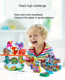بازی تعادلی چوبی کودکانه شامل قطعات رنگی برای تقویت تمرکز و مهارتهای حرکتی