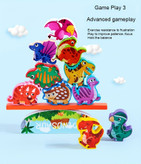 بازی تعادلی چوبی کودکانه شامل قطعات رنگی برای تقویت تمرکز و مهارتهای حرکتی