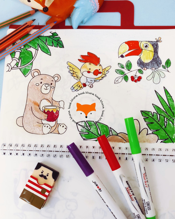 دفتر نقاشی جادویی UNIKiDS با قلم مخصوص و صفحات قابل پاک شدن