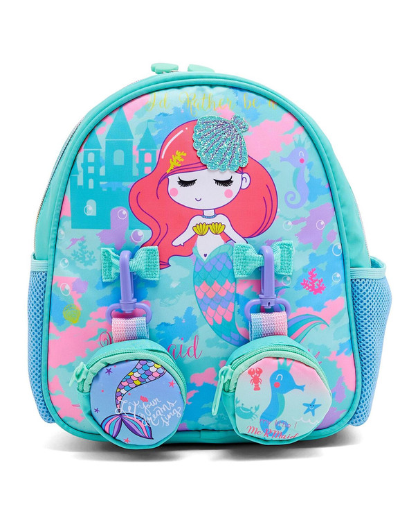 کولهپشتی کودک با طرح پری دریایی و رنگهای فانتزی