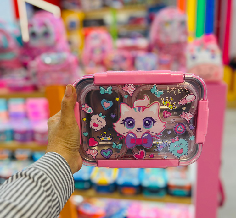 ظرف غذای استیل برند وست مدل گربه عینکی