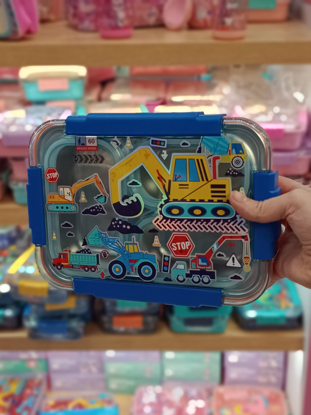 ظرف غذا کودک با درب فانتزی و بدنه مقاوم