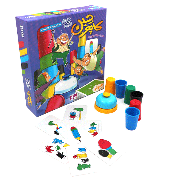 بازی فکری کاپوچین هوپا با لیوانهای رنگی و کارتهای چالش