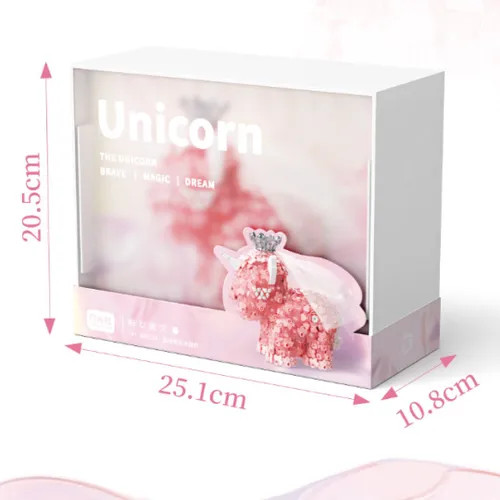 لگو یونیکورن گلدار با طراحی فانتزی و رنگهای پاستلی