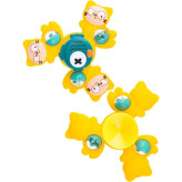 Colorful baby spinner toys with animal faces and suction base