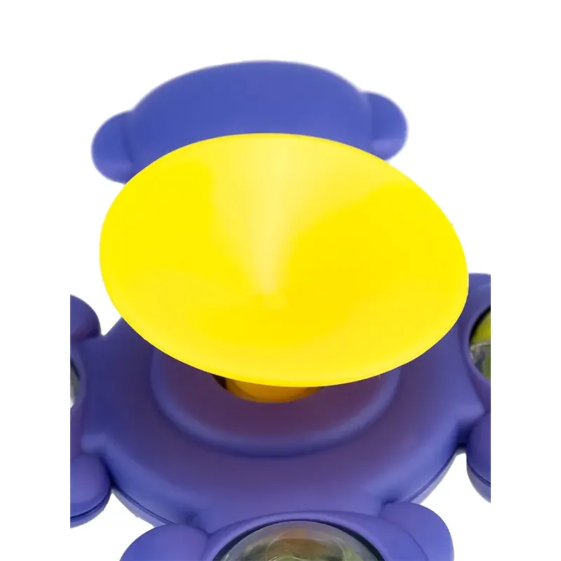 Colorful baby spinner toys with animal faces and suction base