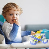Colorful baby spinner toys with animal faces and suction base
