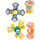 Colorful baby spinner toys with animal faces and suction base