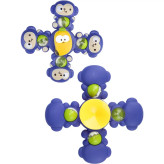 Colorful baby spinner toys with animal faces and suction base