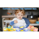 Colorful baby spinner toys with animal faces and suction base