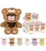 مجموعه عروسکهای نانسی در رنگهای پاستلی صورتی، آبی، زرد، سبز و بنفش