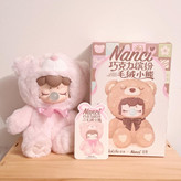 مجموعه عروسکهای نانسی در رنگهای پاستلی صورتی، آبی، زرد، سبز و بنفش