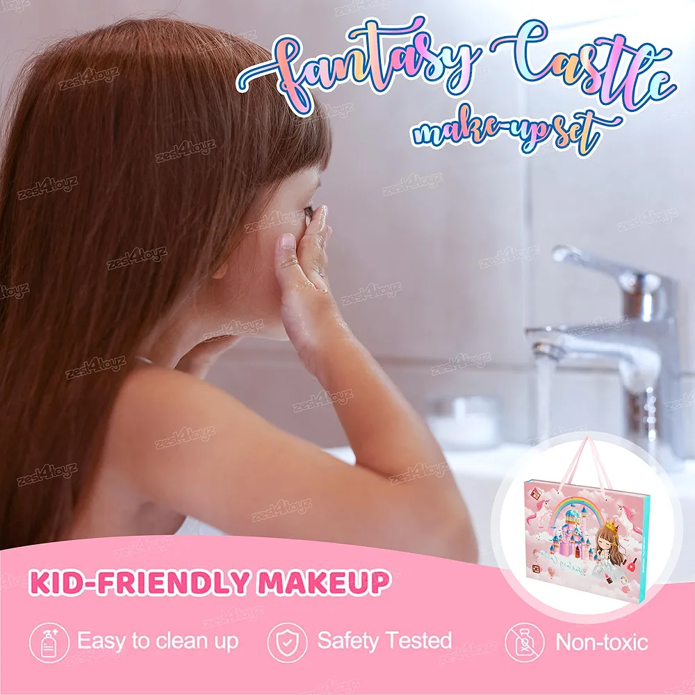 پلت سایه، رژ لب، لاک و براش کودکانه در بسته‌بندی فانتزی