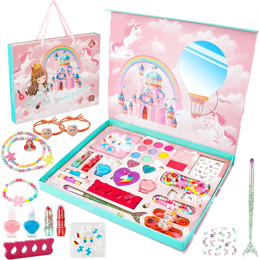 ست آرایشی کودک Fantasy Castle با طراحی قلعه‌ای رنگارنگ