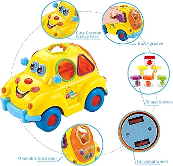 ماشین آموزشی فولکس هولا با طراحی کودکانه و موزیکال