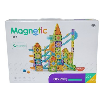 تایل مگنتی ۲۲۶ تکه مدل Magnetic DIY با قطعات رنگارنگ