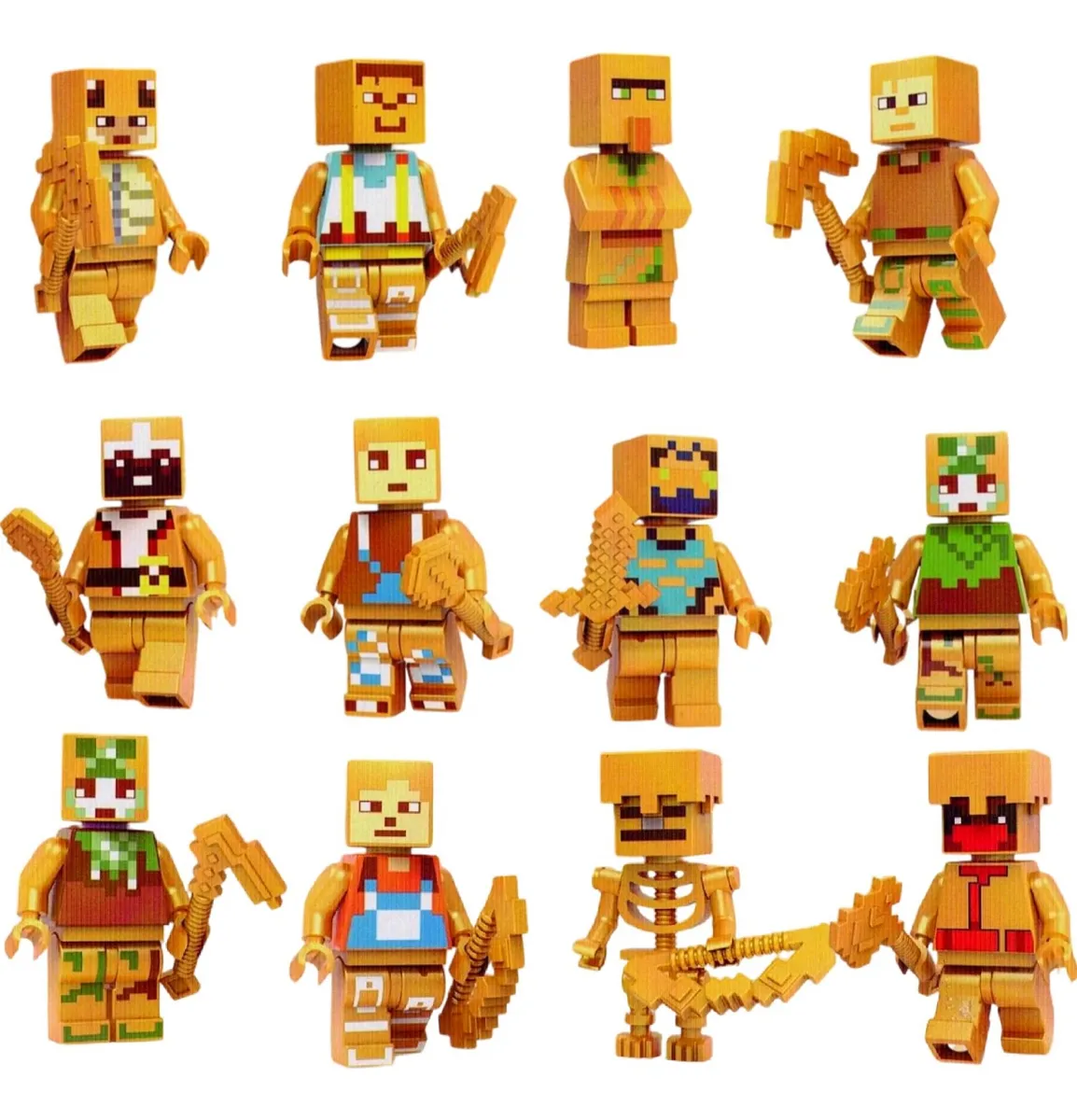 شخصیت‌های انسانی، اسکلت و موجودات بازی ماینکرافت