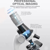 عدسیهای چشمی ۱۰x و ۲۰x با شیئیهای ۴x، ۱۰x، ۴۰x