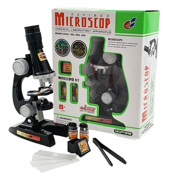 میکروسکوپ آموزشی با بزرگنمایی ۴۵۰ برابر و نور LED