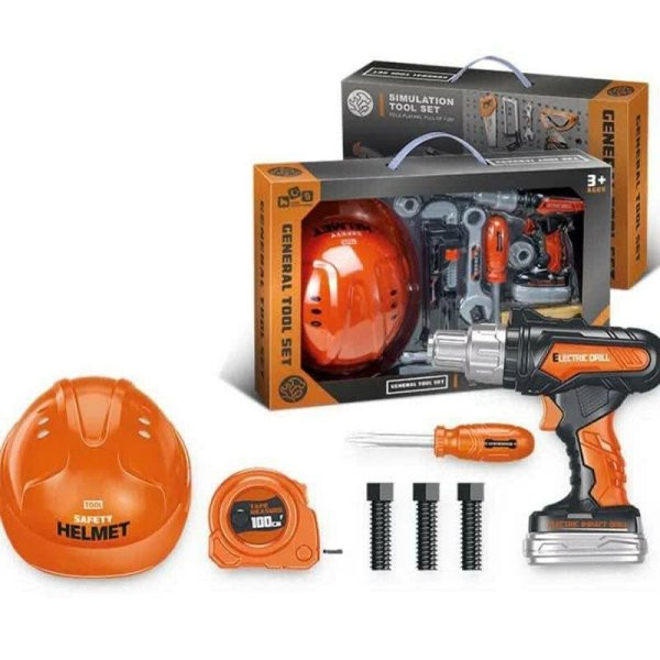 ابزارهای پلاستیکی ایمن شامل دریل، آچار، پیچگوشتی و چکش