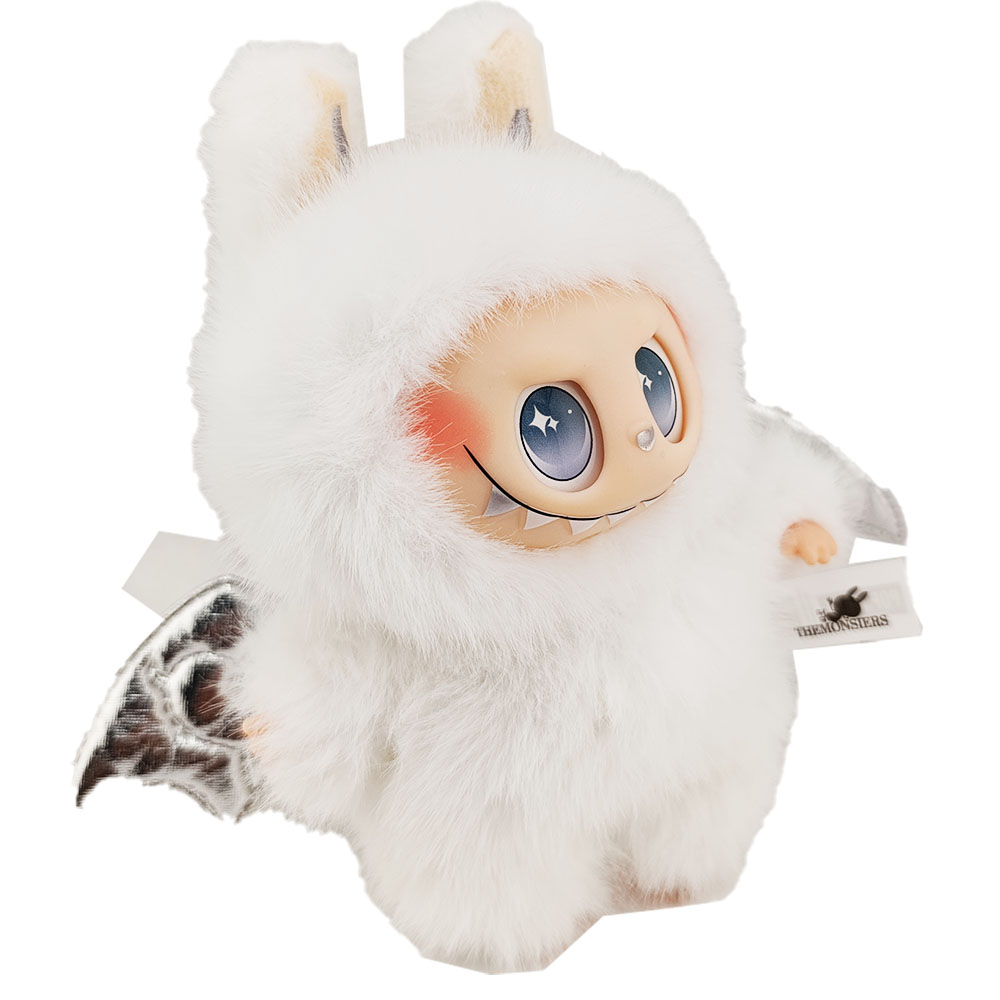 عروسک لبوبو آنجل با لباس خرگوشی قهوه ای و چهره لبخنددار