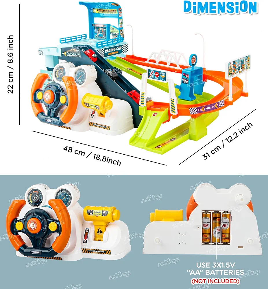 دارای فرمان هدایت‌گر، رمپ، تونل و تابلوهای تعاملی