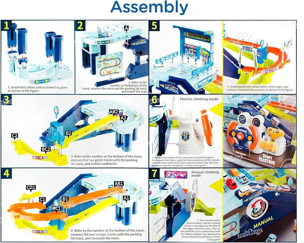 دارای فرمان هدایت‌گر، رمپ، تونل و تابلوهای تعاملی