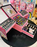 ست ساخت زیورآلات ۳۲۰۰ تکه با جعبه چندبخشی صورتی