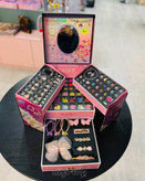 ست ساخت زیورآلات ۳۲۰۰ تکه با جعبه چندبخشی صورتی