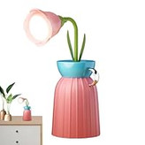 چراغ خواب شارژی طرح گل با گلدانهای رنگی و گلهای فانتزی