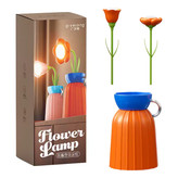 چراغ خواب شارژی طرح گل با گلدانهای رنگی و گلهای فانتزی