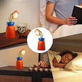 چراغ خواب شارژی طرح گل با گلدانهای رنگی و گلهای فانتزی