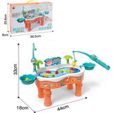 میز ماهیگیری موزیکال کودکانه با حوضچه آبی و ماهیهای رنگی