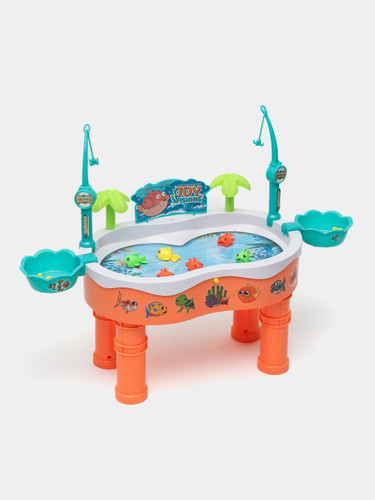 میز ماهیگیری موزیکال کودکانه با حوضچه آبی و ماهیهای رنگی