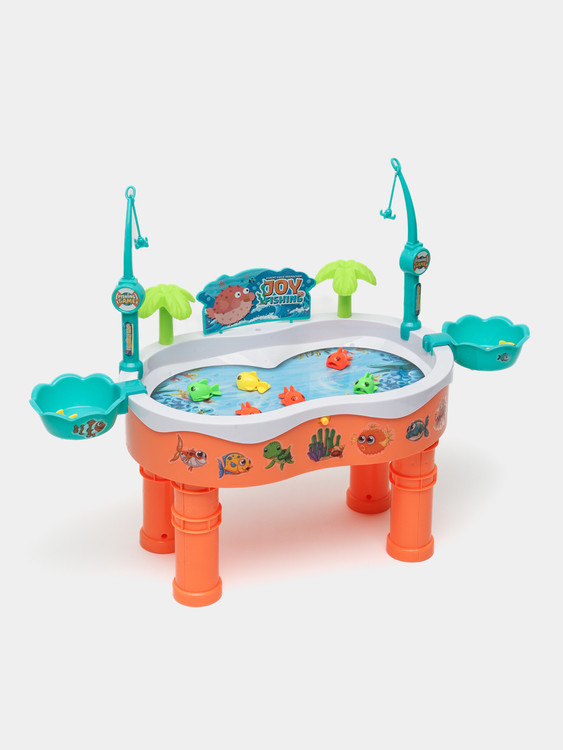 میز ماهیگیری موزیکال کودکانه با حوضچه آبی و ماهیهای رنگی