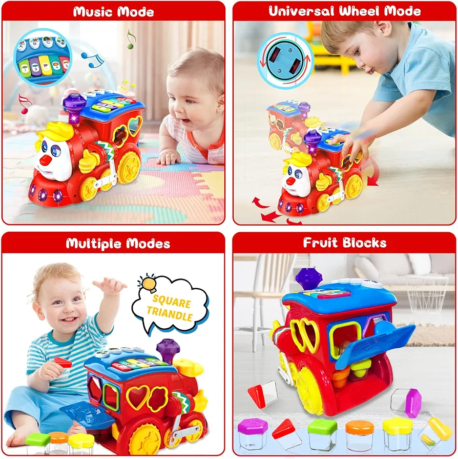 مناسب برای آموزش اشکال، رنگ‌ها و صداها به کودکان ۱۸ ماه به بالا