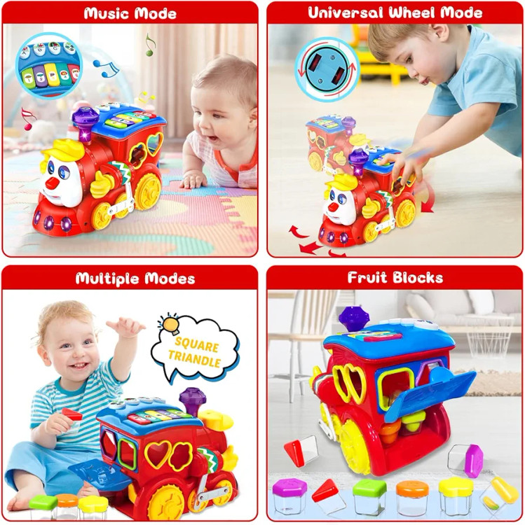 مناسب برای آموزش اشکال، رنگها و صداها به کودکان ۱۸ ماه به بالا