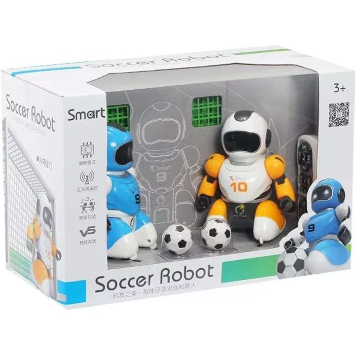 ست ربات فوتبالیست دو نفره با طراحی رنگی و شمارهدار