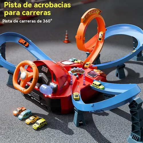 کیت ماشینبازی ریسینگ مدل 7723 با مسیرهای حلقهای ۳۶۰ درجه