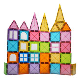 ست مگنت تایل مغناطیسی کلاسیک با قطعات رنگی و آهنربایی؛ مناسب ساختوساز و بازی آموزشی کودکان.