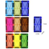 ست مگنت تایل مغناطیسی کلاسیک با قطعات رنگی و آهنربایی؛ مناسب ساختوساز و بازی آموزشی کودکان.