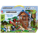 لگو ماینکرافت مدل خانه درختی با ۵۰۴ قطعه و طراحی پیکسلی؛ مناسب ساختوساز و بازی تخیلی.