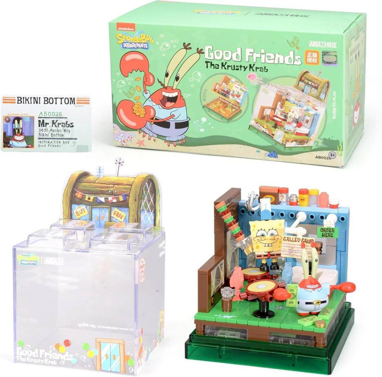 لگو رستوران کرستی کرَب با فیگور آقای خرچنگ و وسایل ریز رستوران؛ مناسب ساختوساز و کلکسیون.