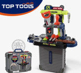ست ابزار اسباببازی چمدانی COOL Tools مدل 3in1 کد 302A-008؛ میز کار و ابزار مهندسی قابل حمل مناسب کودکان.