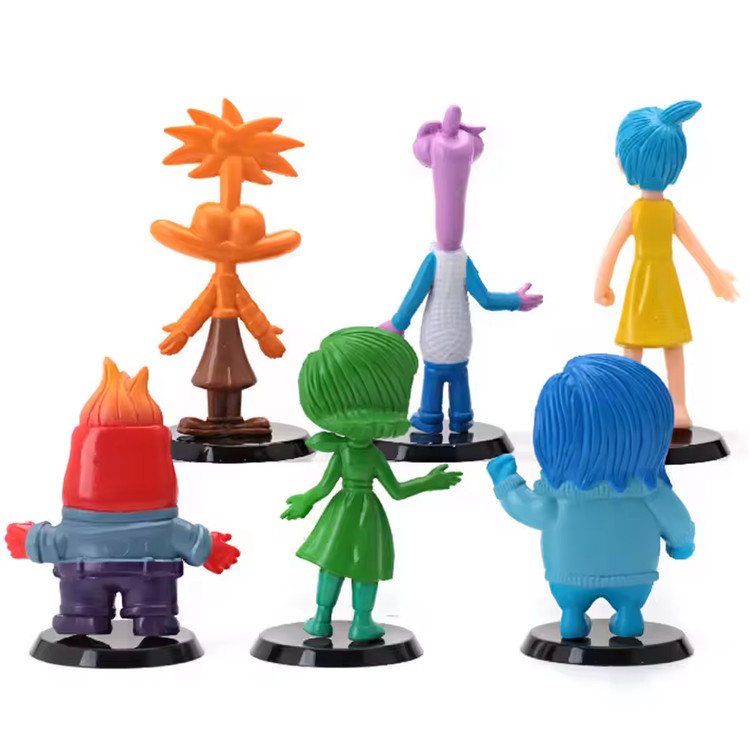 فیگور ۶ عددی انیمیشن بیرون و درون (Inside Out)؛ ست اسباببازی کلکسیونی شخصیتهای احساسات مناسب هدیه و دکور.
