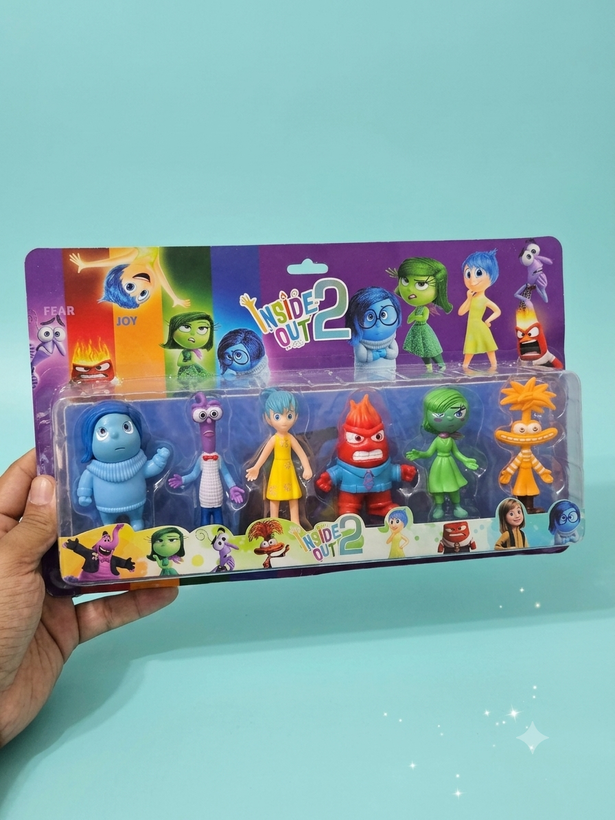 فیگور ۶ عددی انیمیشن بیرون و درون (Inside Out)؛ ست اسباببازی کلکسیونی شخصیتهای احساسات مناسب هدیه و دکور.