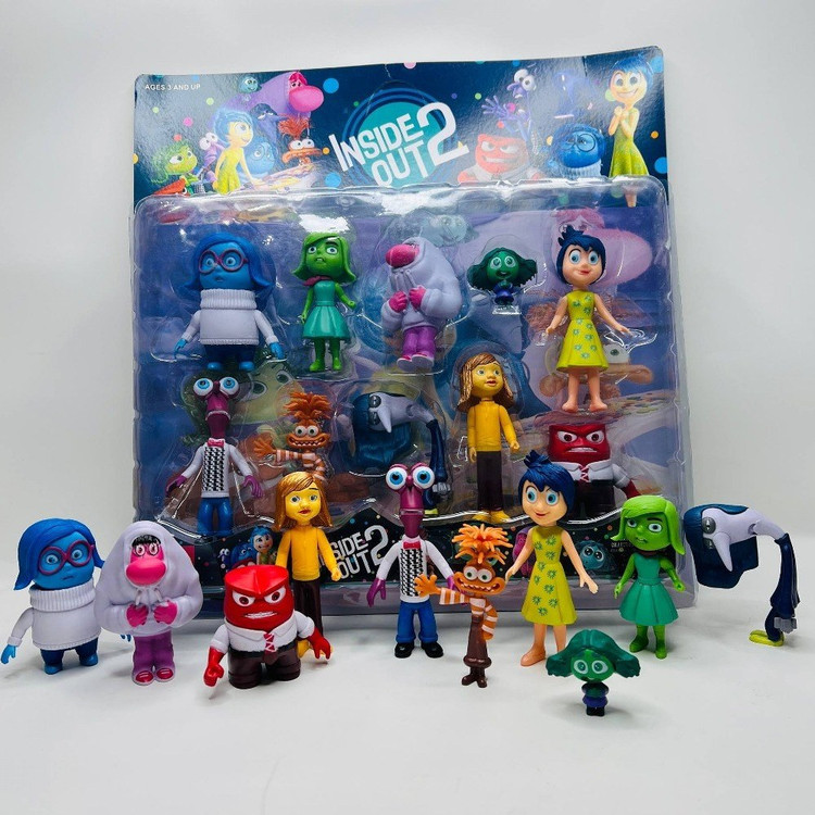 فیگور ۱۰ عددی انیمیشن بیرون و درون (Inside Out)؛ ست اسباببازی کلکسیونی شخصیتهای احساسات مناسب هدیه و دکور.